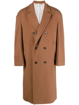 Hnědý vlněný kabát Gucci