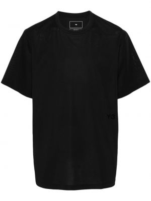 Raštuotas marškinėliai Y-3 juoda