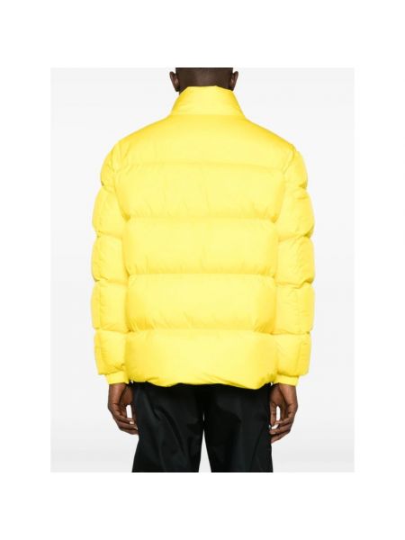 Pikowana kurtka puchowa Moncler żółta