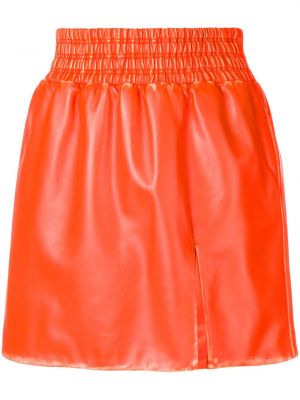 Průsvitné přiléhavé kožená sukně Miu Miu - oranžová