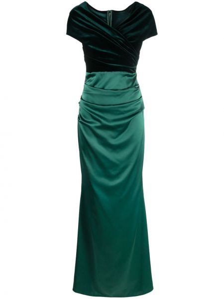 Drapované večerní šaty Talbot Runhof zelené