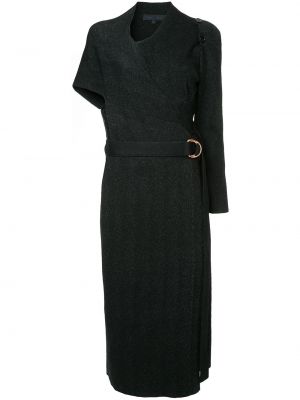 Sukienka mini dopasowana wełniana włoska Proenza Schouler - сzarny