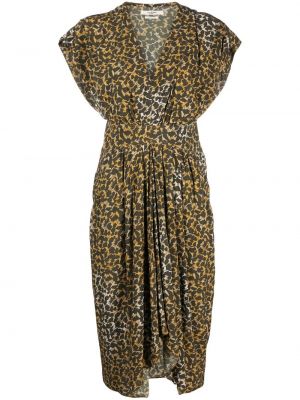 Midi šaty s potiskem s abstraktním vzorem Isabel Marant Etoile