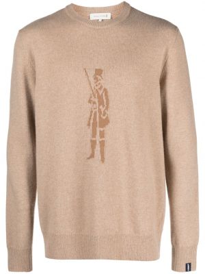 Sweter wełniany z wełny merino Mackintosh beżowy