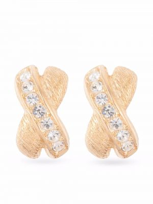 Kristallidega kõrvarõngad Christian Dior kuldne