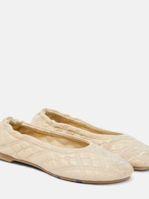 Steppelt bőr balerina cipők Burberry bézs