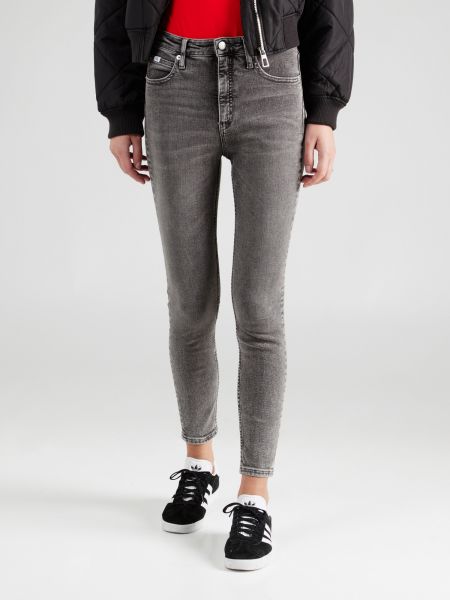 Kitsa lõikega teksapüksid Calvin Klein Jeans hall