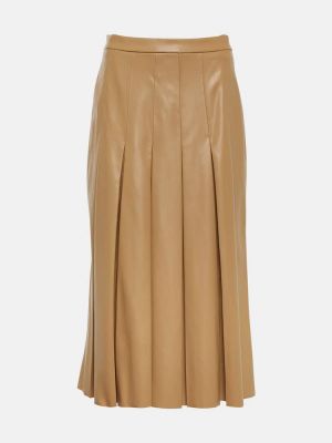 Plisovaná kožená sukňa z ekologickej kože Veronica Beard