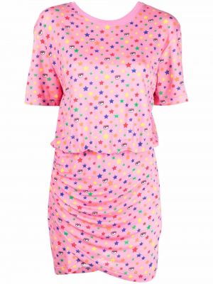 Рубашка платье Chiara Ferragni, розовый