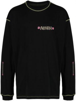 Hímzett póló Adish fekete