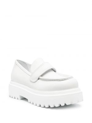 Nahast loafer-kingad Le Silla valge