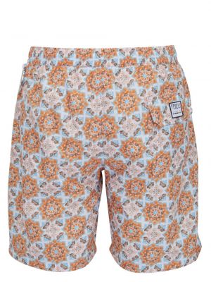 Shorts à imprimé Fedeli orange