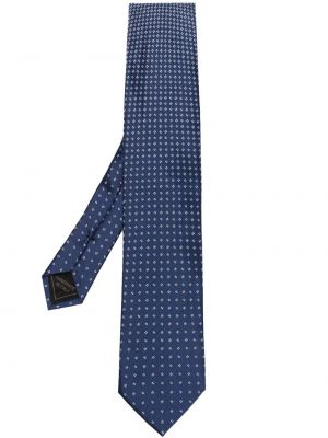 Jacquard seiden krawatte Brioni blau