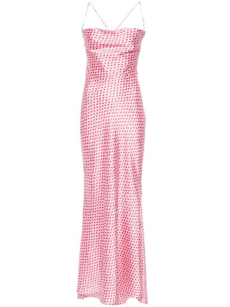 Πουά αμάνικο φόρεμα Parlor ροζ