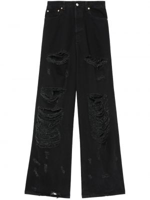 Voľné obnosené priliehavé džínsy Vetements čierna