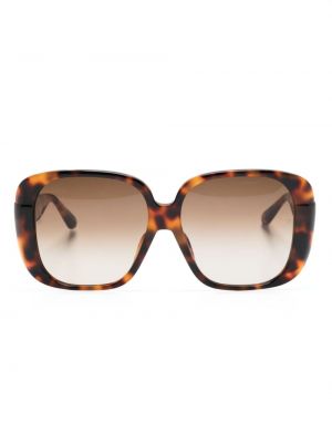 Oversize слънчеви очила Linda Farrow кафяво
