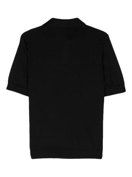 Kokvilnas polo krekls Dell'oglio melns