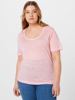 Majica Selected Femme Curve roza