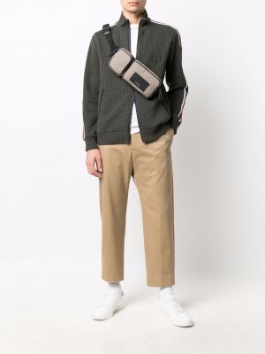 Pletený svetr s výšivkou na zip Giorgio Armani