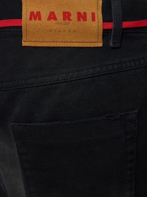 Voľné bavlnené bootcut džínsy Marni čierna