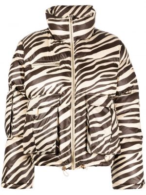 Dūnu jaka ar apdruku ar zebras rakstu Cynthia Rowley brūns