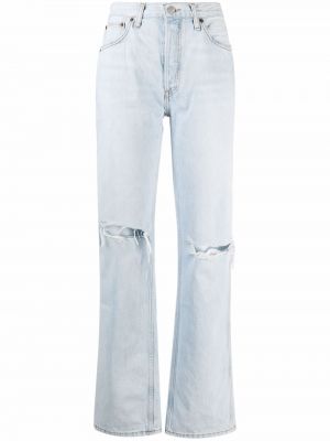 Zerrissene straight jeans Re/done blau