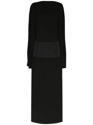 Sukienka midi z wiskozy Khaite czarna