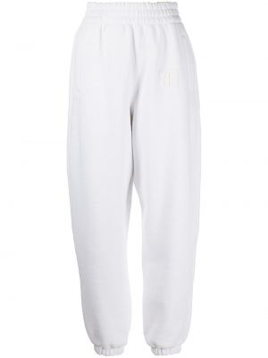 Pantalon de joggings à imprimé Alexander Wang blanc