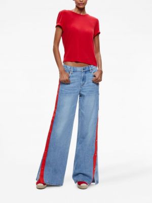 Jeansy w paski relaxed fit Alice + Olivia