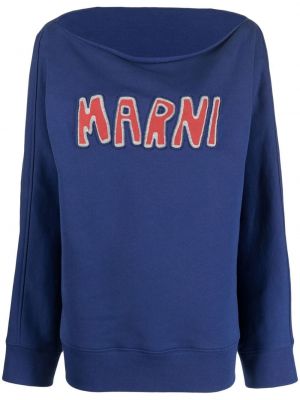 Sweatshirt mit u-boot-ausschnitt Marni blau