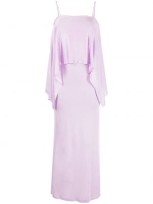 Satynowa sukienka koktajlowa Tom Ford fioletowa