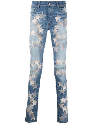 Stjernemønster skinny jeans Amiri blå