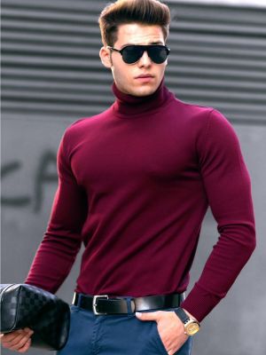 Прилепнал пуловер Madmext винено червено