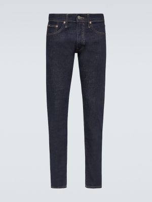 Skinny fit džinsai slim fit Polo Ralph Lauren mėlyna