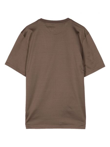 Dryžuotas marškinėliai su kišenėmis Paul Smith ruda