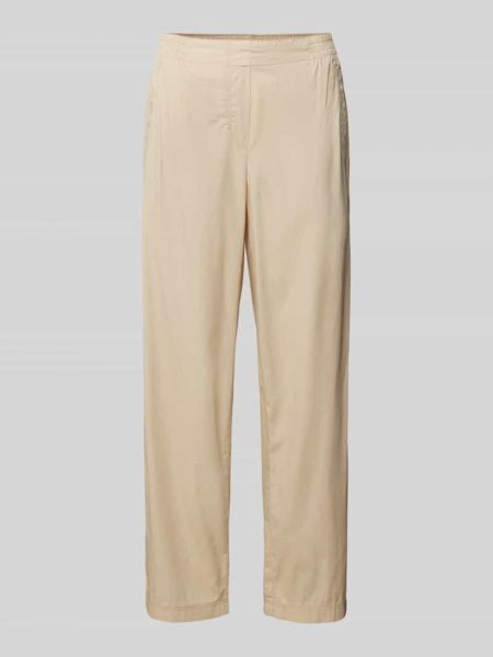 Spodnie w jednolitym kolorze Tom Tailor beżowe