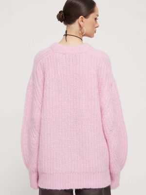 Vlněný svetr Rotate růžový
