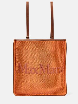 Shopper kabelka Max Mara oranžová