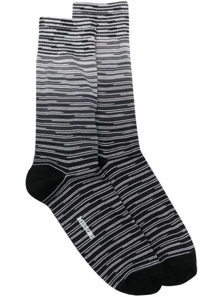 Плетени чорапи на райета Missoni черно