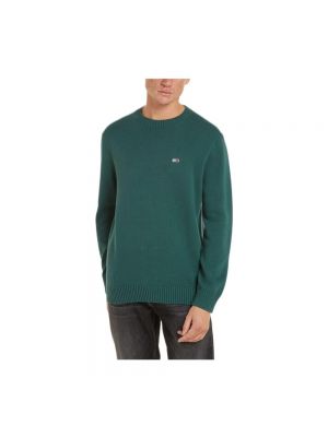 Dzianinowy sweter Tommy Hilfiger zielony