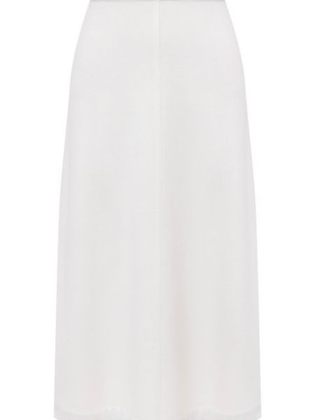 Хлопковая шелковая юбка Loro Piana белая