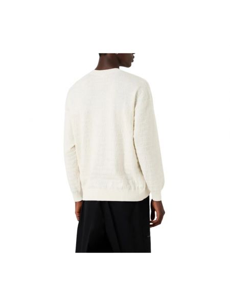 Suéter de tejido jacquard Emporio Armani blanco