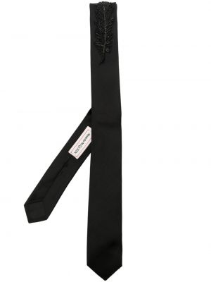 Cravatta con paillettes Alexander Mcqueen nero