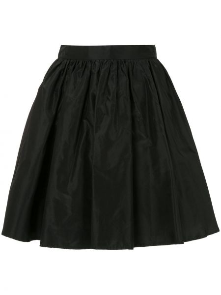 Hedvábné mini sukně s vysokým pasem na zip Macgraw - černá