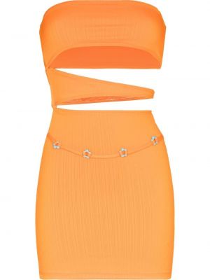 Šaty s rozparkem Frankies Bikinis - oranžová