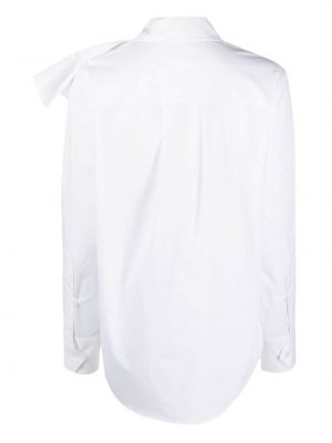 Koszula bawełniana drapowana Tela biała