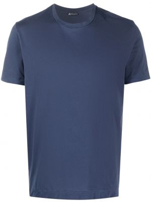 Тениска с кръгло деколте Finamore 1925 Napoli синьо