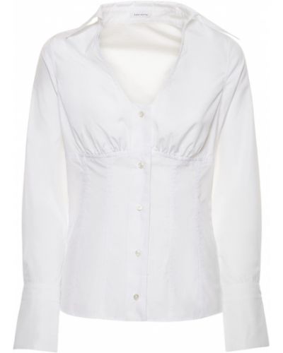 Памучна блуза Saks Potts бяло