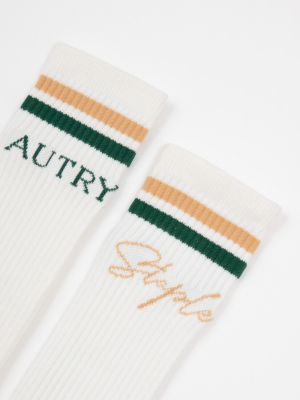 Bavlněné ponožky Autry bílé