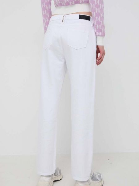Džíny s vysokým pasem Karl Lagerfeld bílé